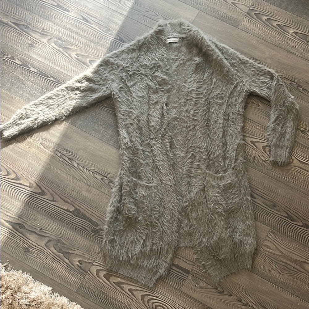 Faux fur cardigan